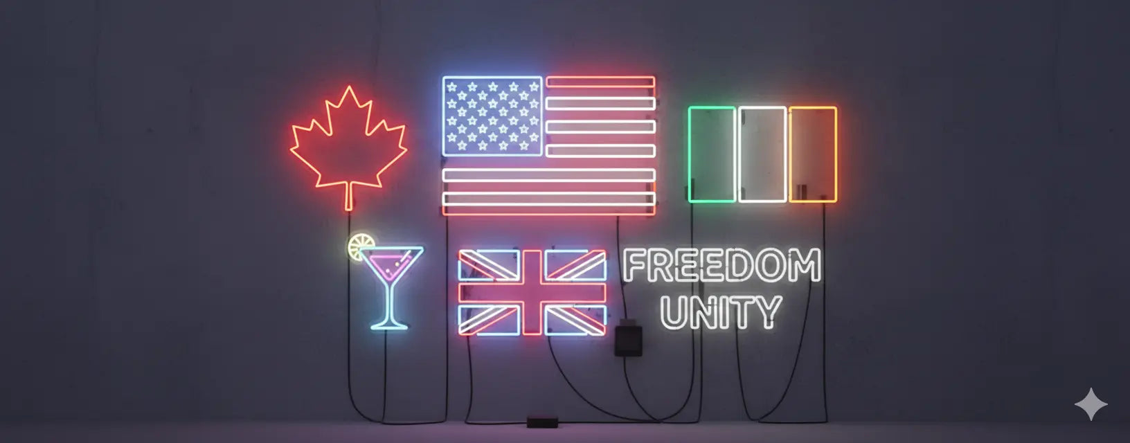 Flag Neon Sign Collection GoCustomNeon