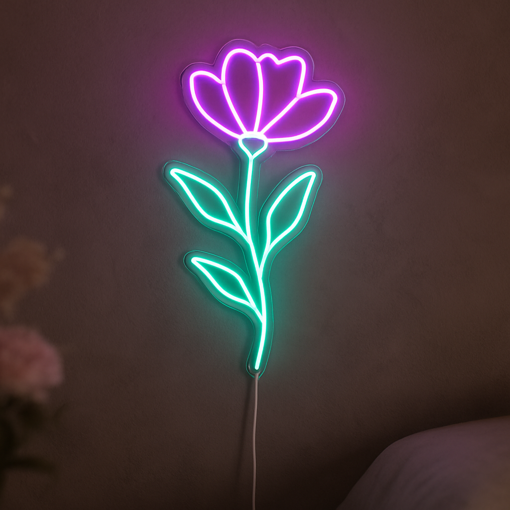 Wildflower Neon Sign GoCustomNeon