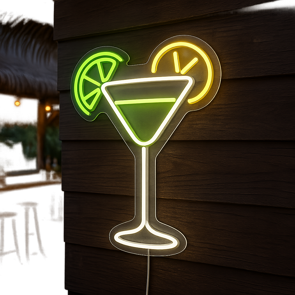 Cocktail Glass – Beach Party Neon GoCustomNeon