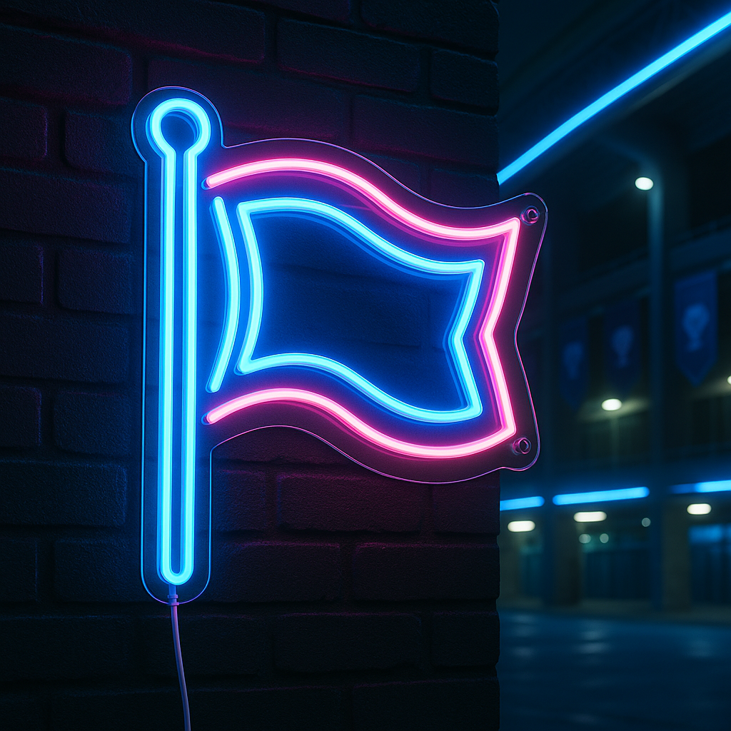 Esports Team-Style Neon Flag – Campus Pride Neon Flag GoCustomNeon