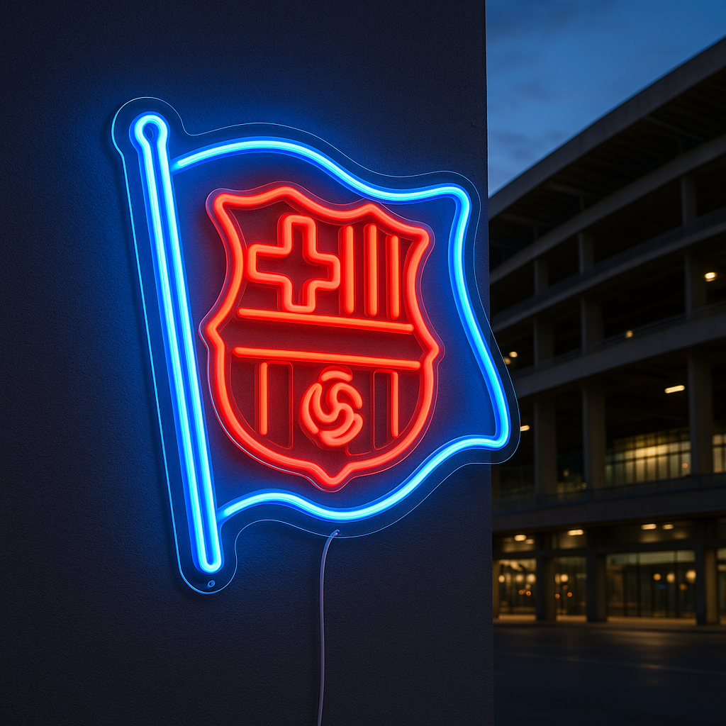 FC Barcelona Flag Neon Sign – Campus Pride Neon Flag GoCustomNeon