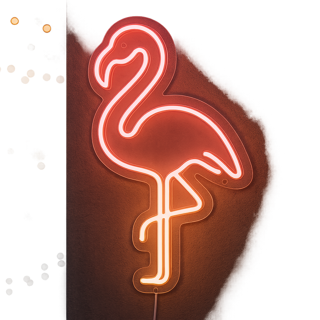 Flamingo Outline – Beach Party Neon GoCustomNeon