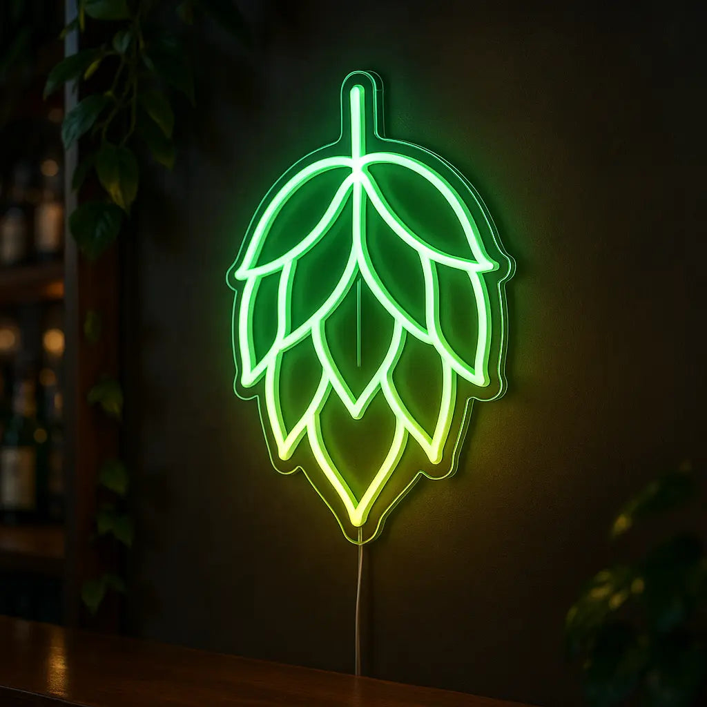 Hop Flower Line Art – Neon Sign GoCustomNeon