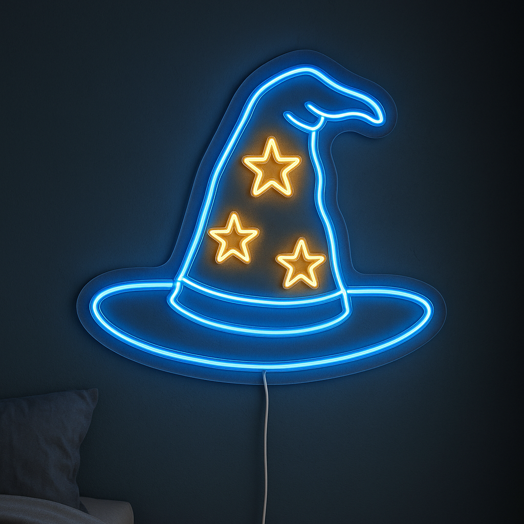 Wizard Hat Neon GoCustomNeon