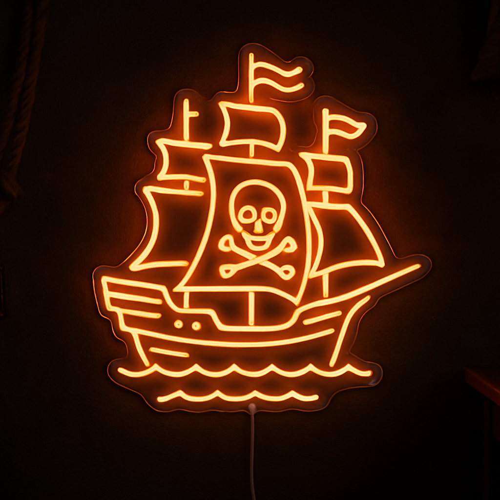 Pirate Ship Neon GoCustomNeon
