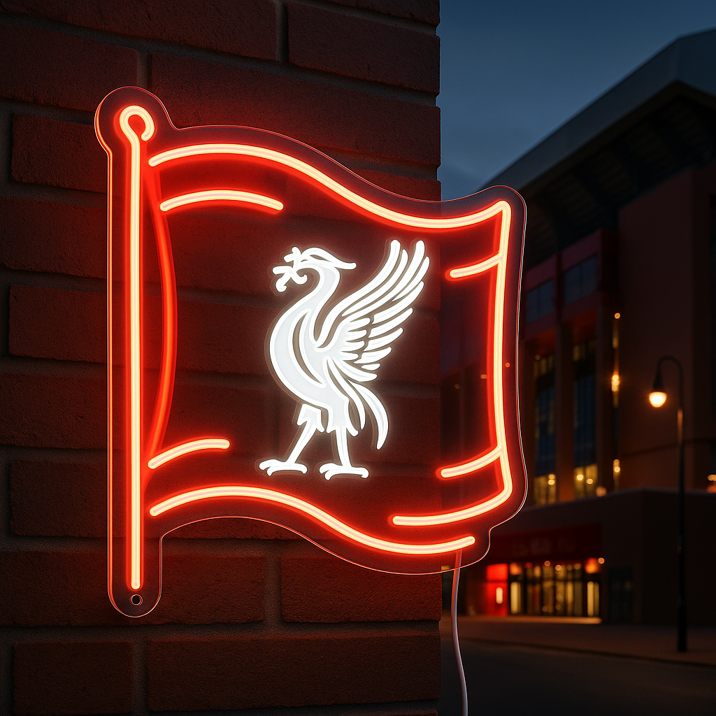 Liverpool FC Flag Neon Sign – Campus Pride Neon Flag GoCustomNeon