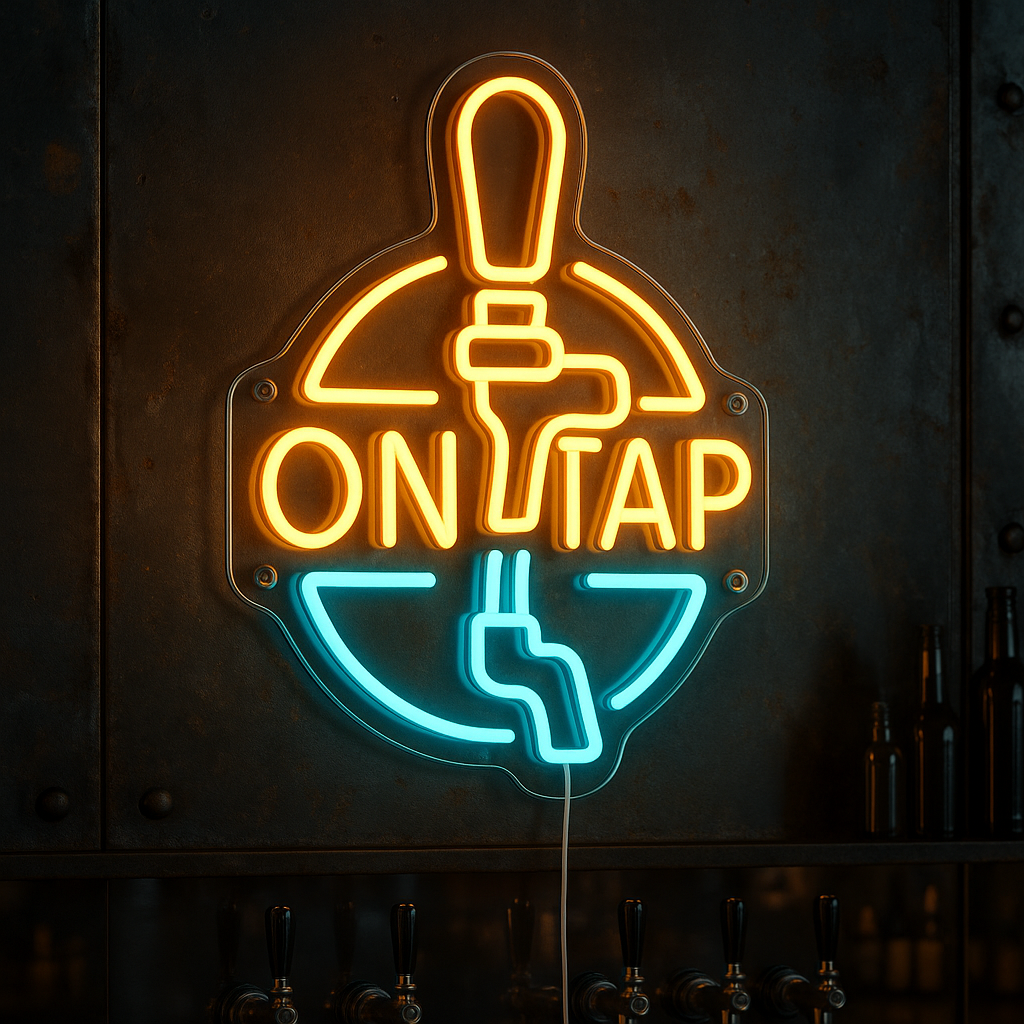 On Tap – Neon Sign GoCustomNeon