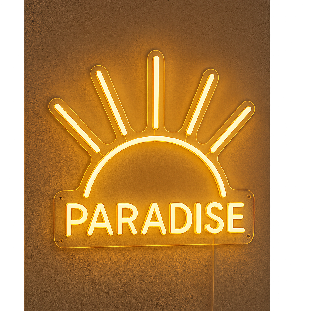 Paradise Sun Rays – Neon Sign GoCustomNeon