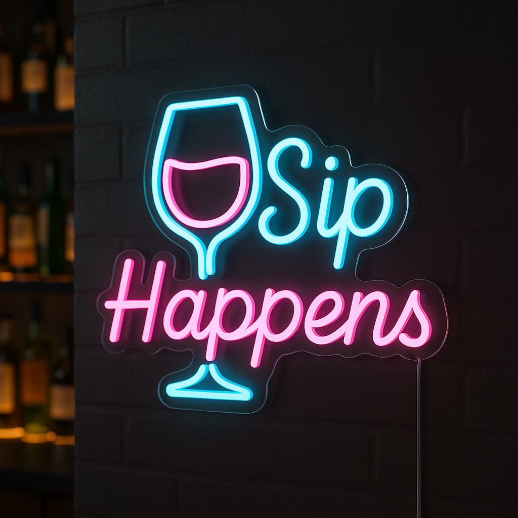 Sip Happens – Neon Sign GoCustomNeon